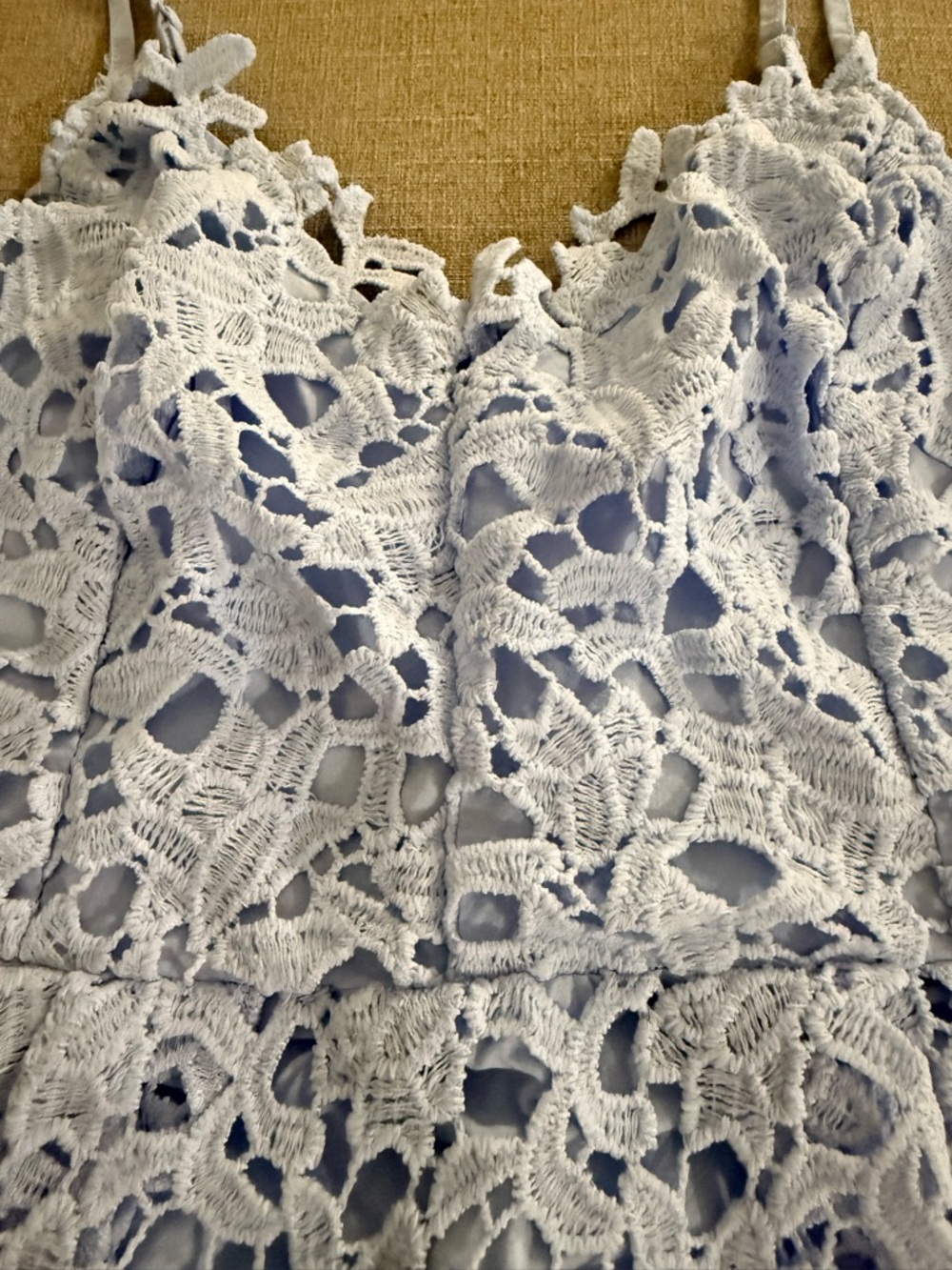 Astr Light Blue Lace Midi Dress - Picture 12 of 15